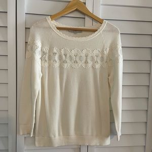 LOFT Lace Detail Sweater